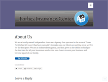Tablet Screenshot of forbesinsurancecenter.com